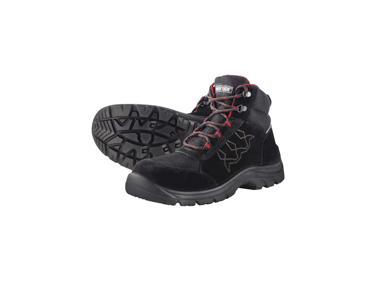 E-shop PARKSIDE® Pánska kožená bezpečnostná obuv S1 (45, čierna/červená)