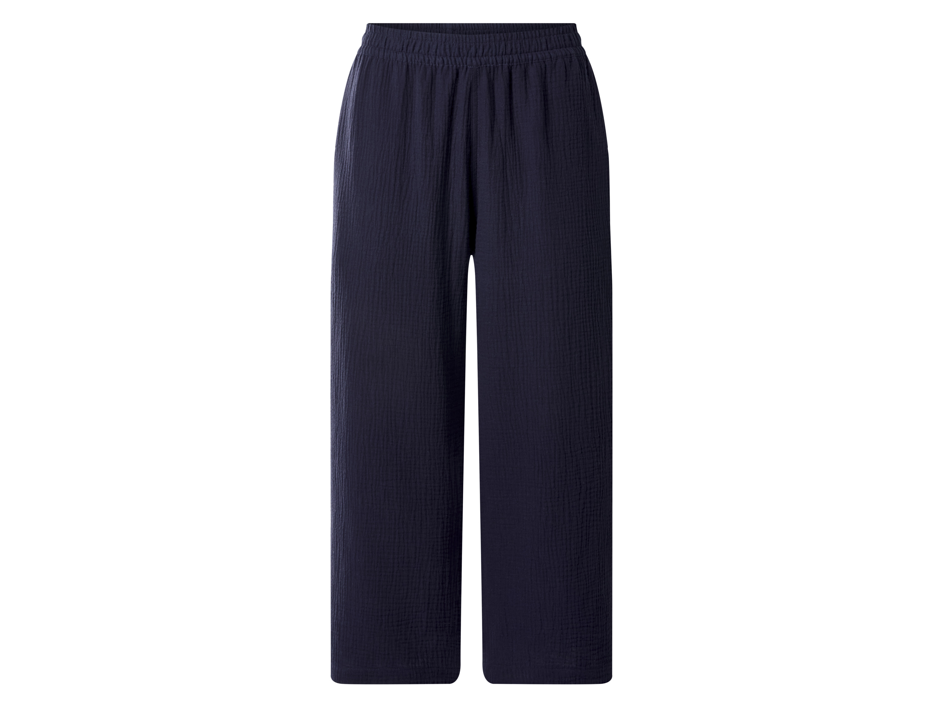ESMARA® Dámske mušelínové nohavice (tmavomodrá, XS (32/34))