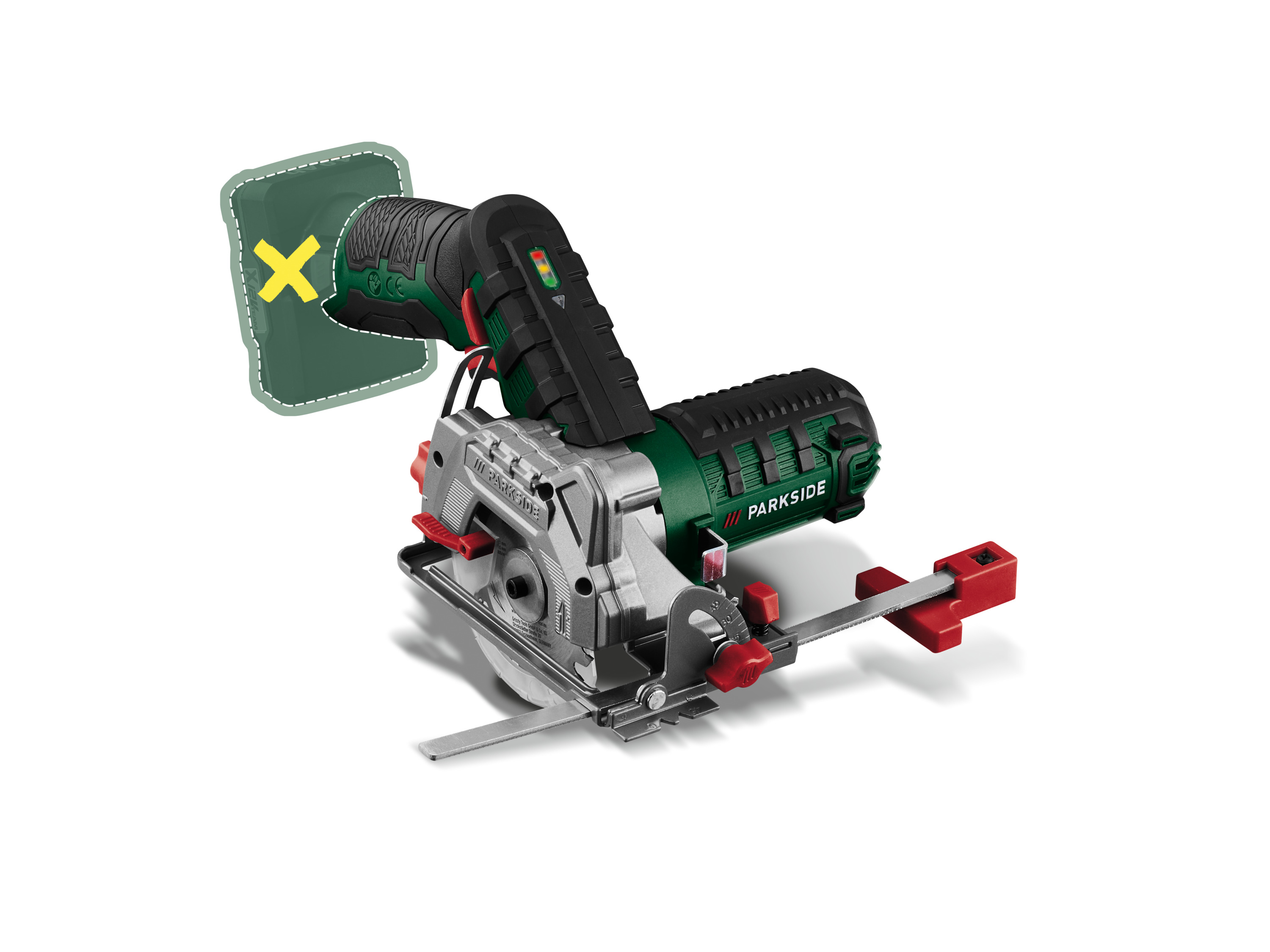 PARKSIDE® Aku ručná kotúčová píla 12 V PHKSA 12 B3 – bez akumulátora