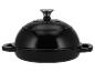 Čierny liatinový hrniec Silvercrest s pokrievkou.