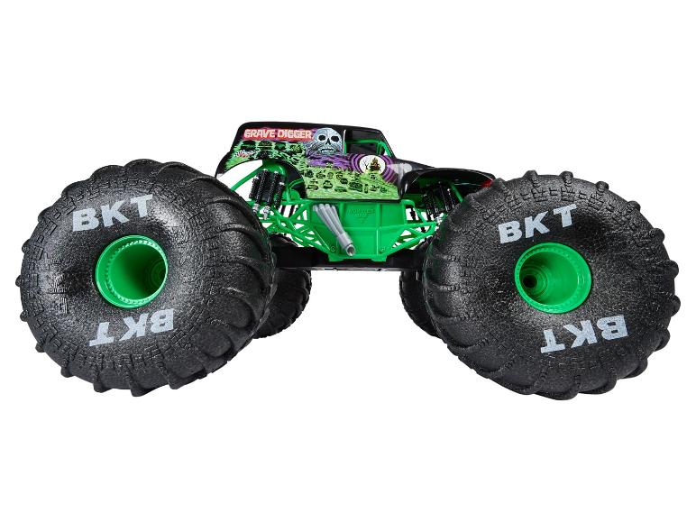 Monster truck Grave Digger s pneumatikami BKT, zelený a čierny