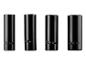 Sada čiernych nástrčných kľúčov s rozmermi 17 mm, 19 mm, 21 mm a 23 mm.