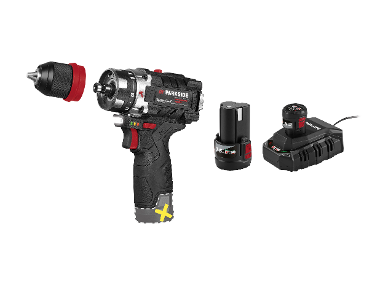 PARKSIDE PERFORMANCE® Aku príklepová vŕtačka 12 V PSBSAP 12 A1 + Akumulátor 12 V/2,5 Ah PAPK 12 2.5 B1, 2 kusy + Nabíjačka 6 A PLGK 12 6.0 B1