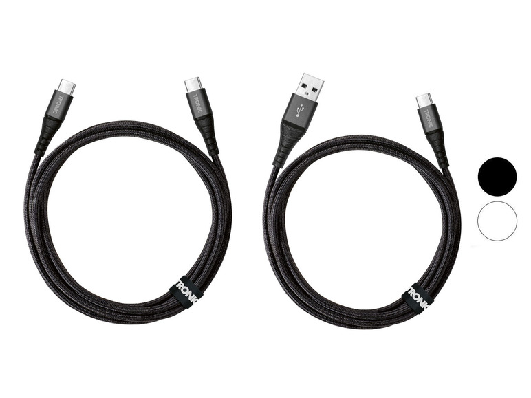 Prejsť na zobrazenie na celú obrazovku: TRONIC® Nabíjací a dátový kábel USB-A a USB-C – obrázok 1