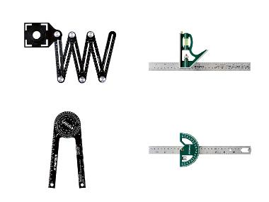 PARKSIDE® Uholníková šablóna/Kombinovaný uholník/Uhlomer