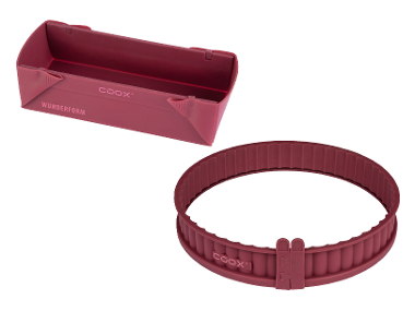 Coox Silikónová forma na pečenie M + Silikónová forma na pečenie, Ø 26 cm, červená