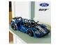 Modrý model auta LEGO Technic Ford GT s logami Ford a GT.