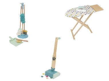 lupilu® Drevená súprava na upratovanie/žehliaca doska/vysávač