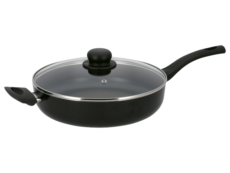 SILVERCREST® Hliníková panvica s pokrievkou Alu Noir, Ø 28 cm