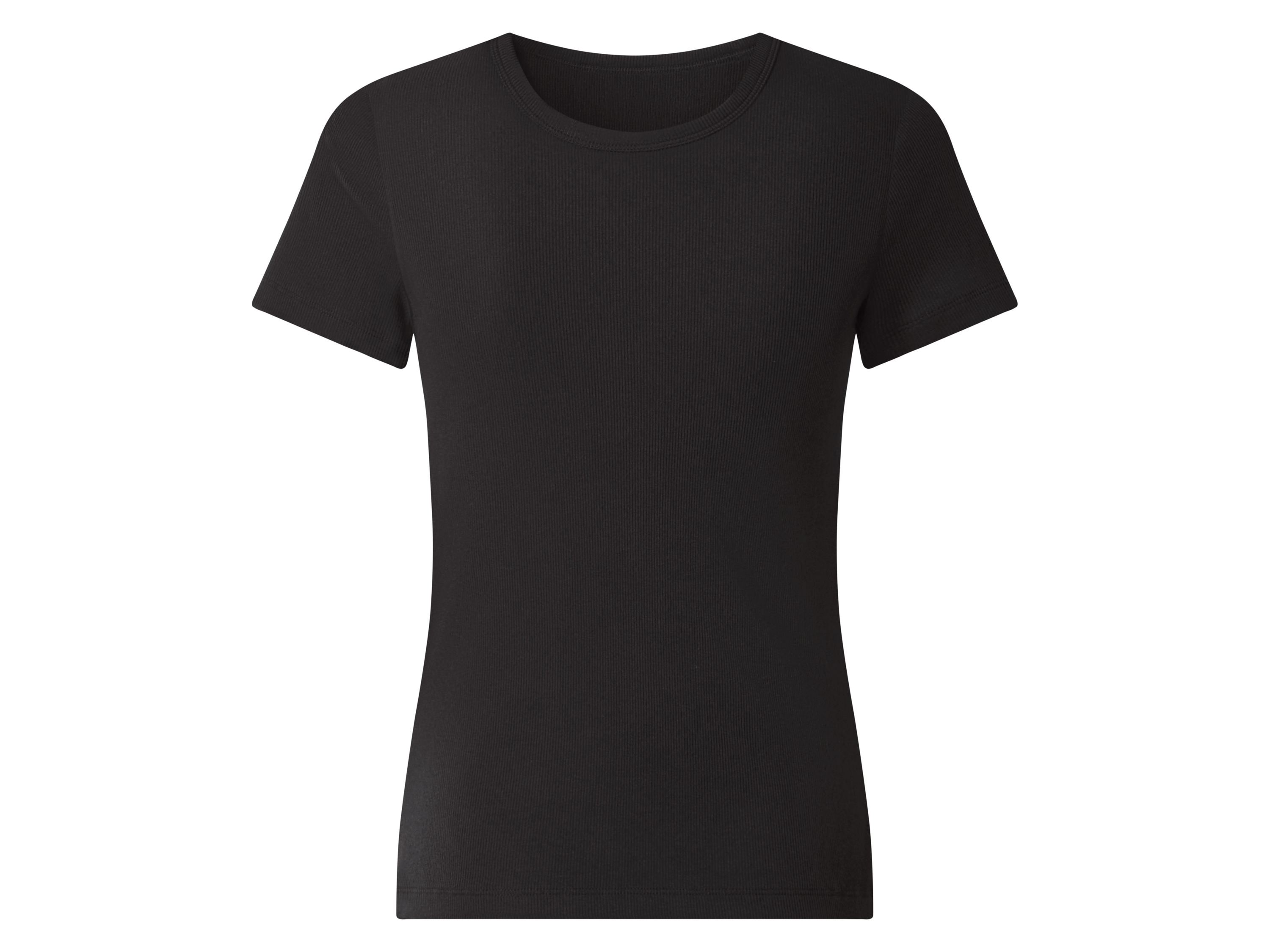 ESMARA® Dámske rebrované tričko (čierna, S (36/38))