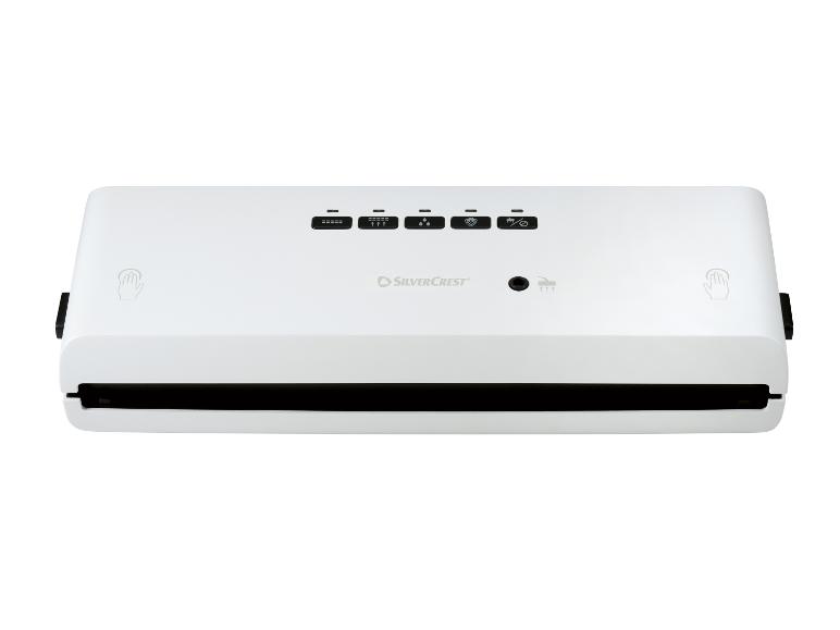 Biely vákuový baliaci stroj SilverCrest s ovládacím panelom
