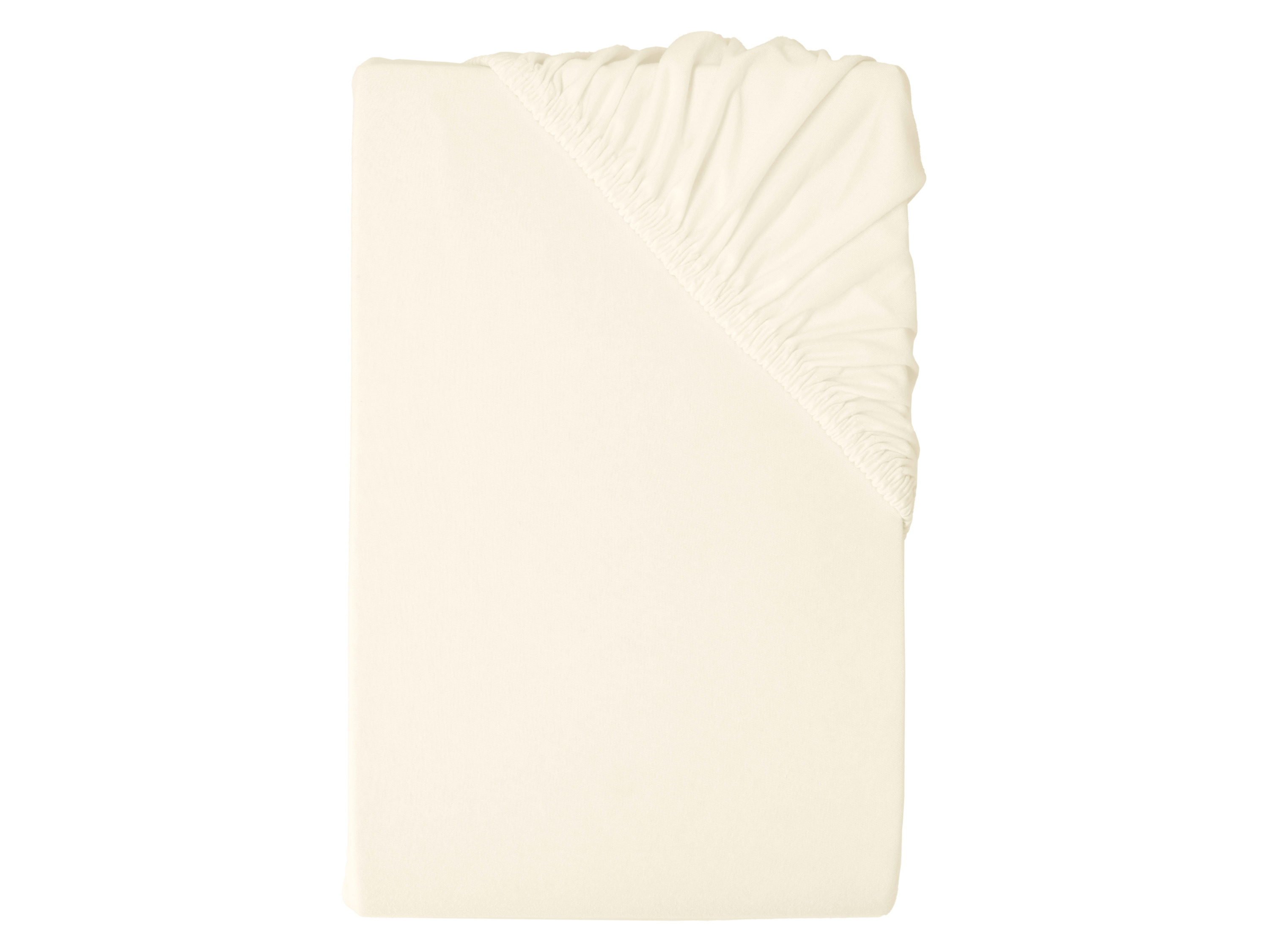 LIVARNO Džersejová napínacia plachta z mikrovlákna, 90 – 100 x 200 cm (biela)
