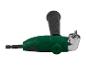 Zelený a čierny skrutkovač s uhlovým spojom.