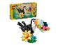 Súprava LEGO Creator 3 v 1 s tropickým tukanom držiaci kúsok melóna.