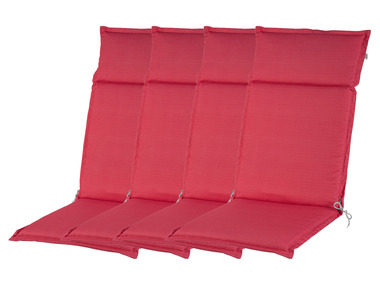 LIVARNO home Podložka na kreslo s vysokým operadlom Houston, ružová, 4 kusy