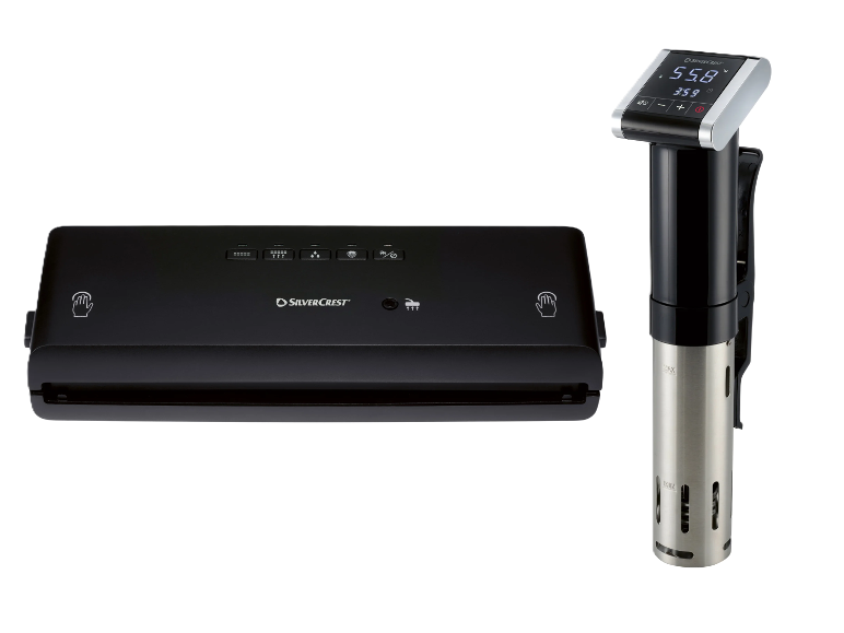 SILVERCREST® Vákuovačka SV 130 A1, čierna + Varič na sous-vide SSVS 1000 B2