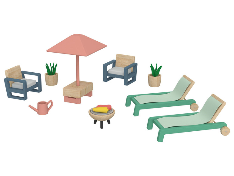 E-shop Playtive Nábytok do domčeka pre bábiky (záhradný nábytok)