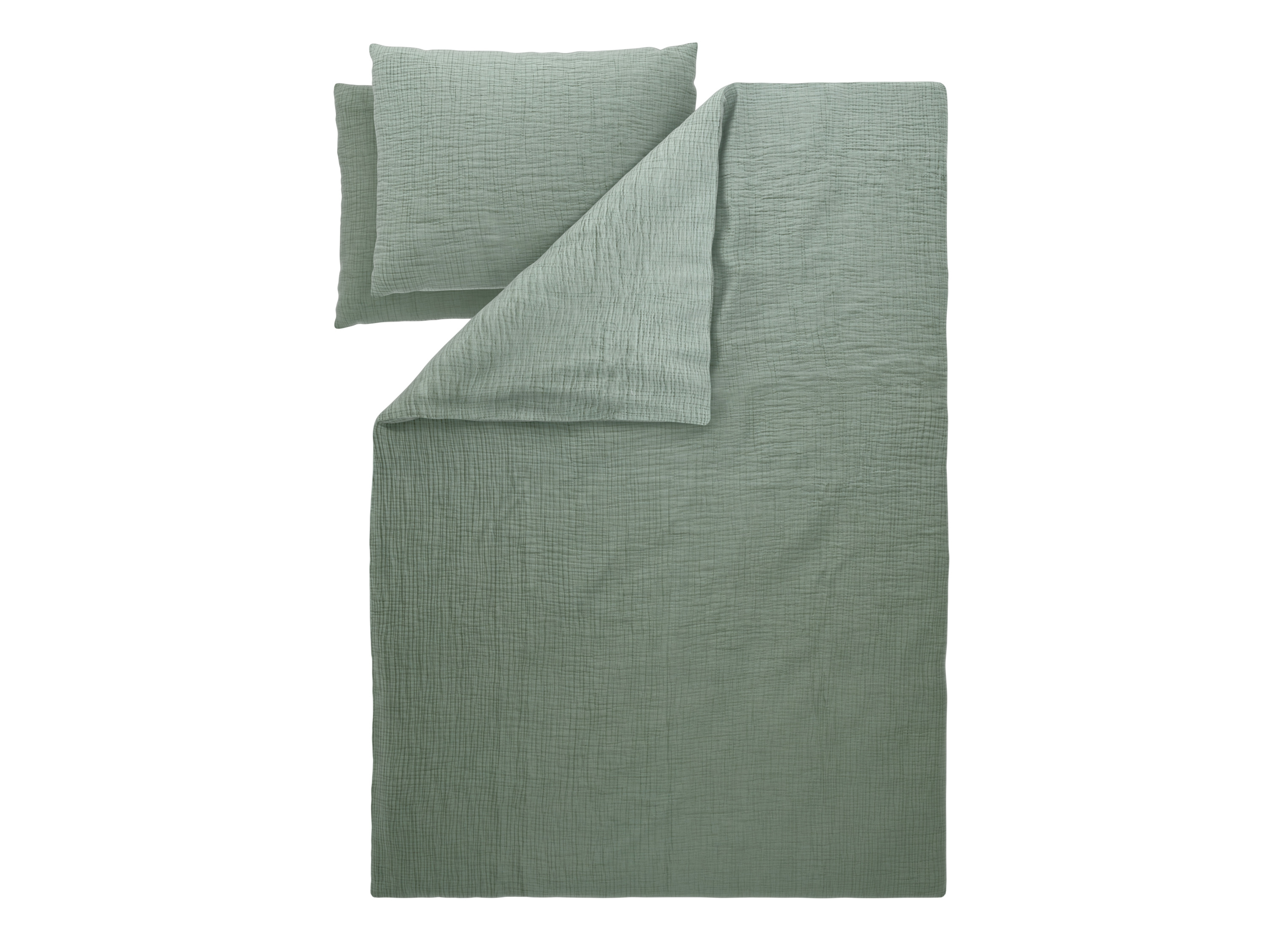 LIVARNO® Mušelínová posteľná bielizeň Premium, 220 x 240 cm (zelená)
