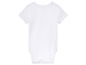 Biele body s krátkym rukávom pre bábätká.