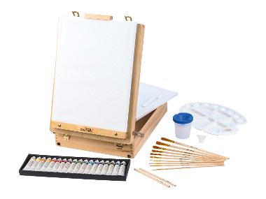 crelando® Stolový maliarsky stojan v kufríku