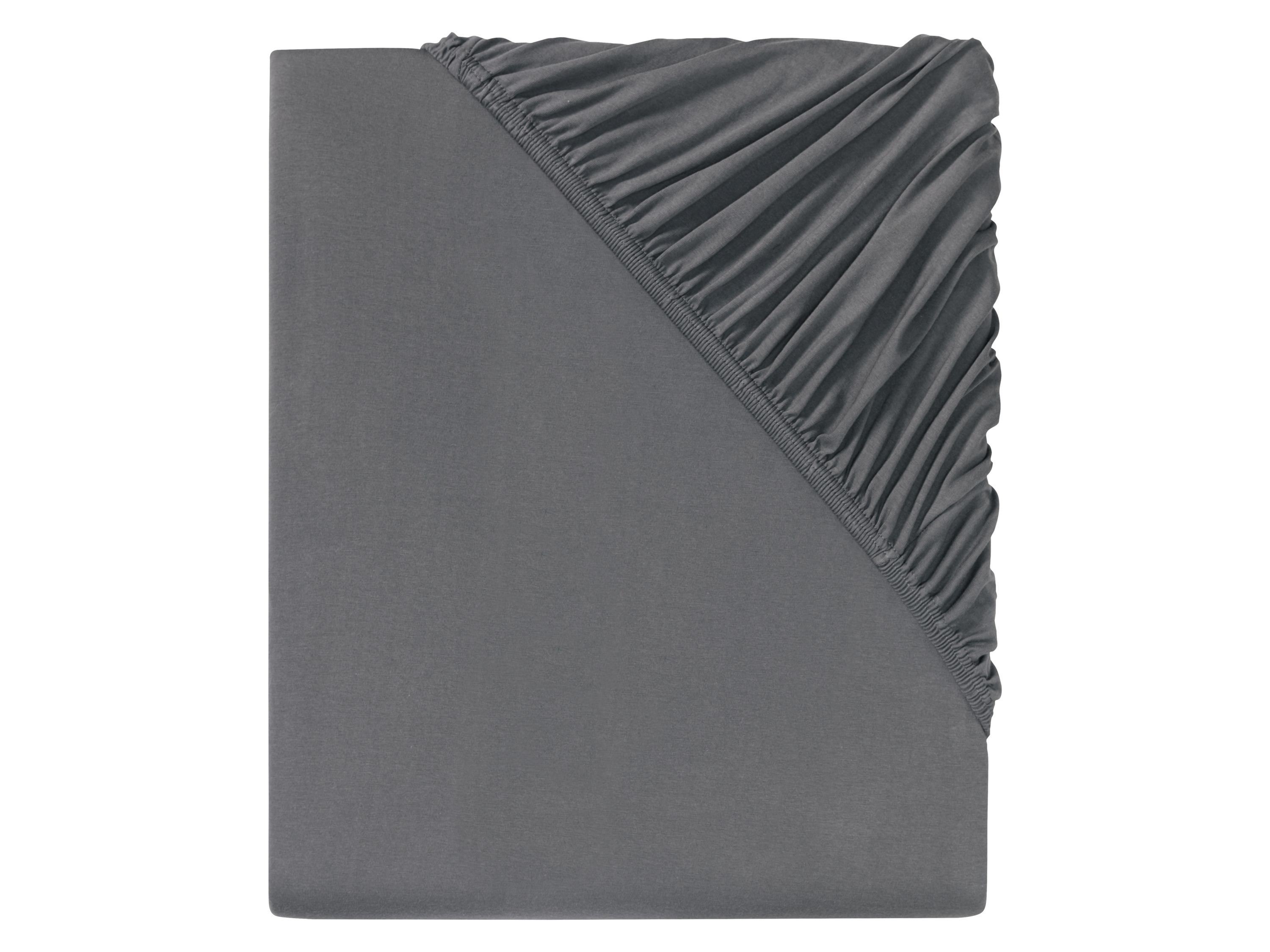 LIVARNO home Napínacia džersejová plachta, 180 – 200 x 200 cm (tmavosivá)
