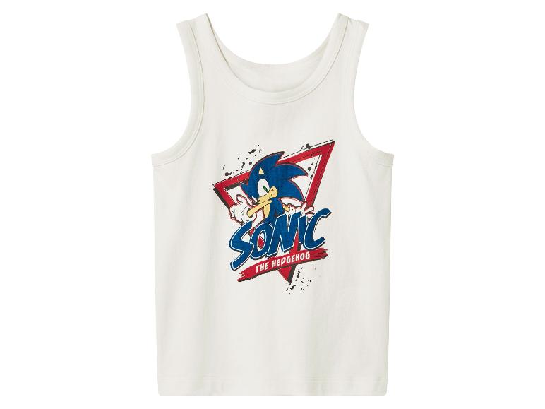 Detské tielko Sonic The Hedgehog v krémovej farbe