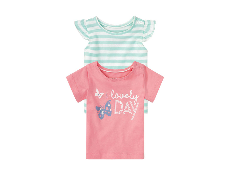 Prejsť na zobrazenie na celú obrazovku: lupilu® Dievčenské tričko pre bábätká BIO, 2 kusy – obrázok 2