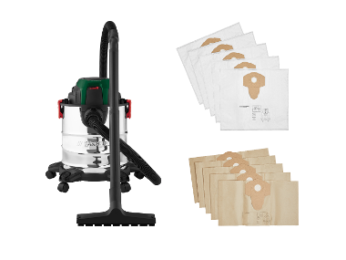 PARKSIDE® Vysávač na mokré a suché vysávanie PWD 20 C3 + Filtračné vrecká z netkanej textílie + Filtračné vrecká