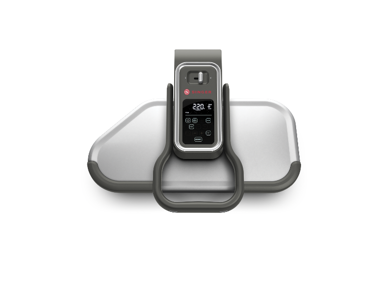 Žehliaca doska Singer s digitálnym ovládacím panelom.