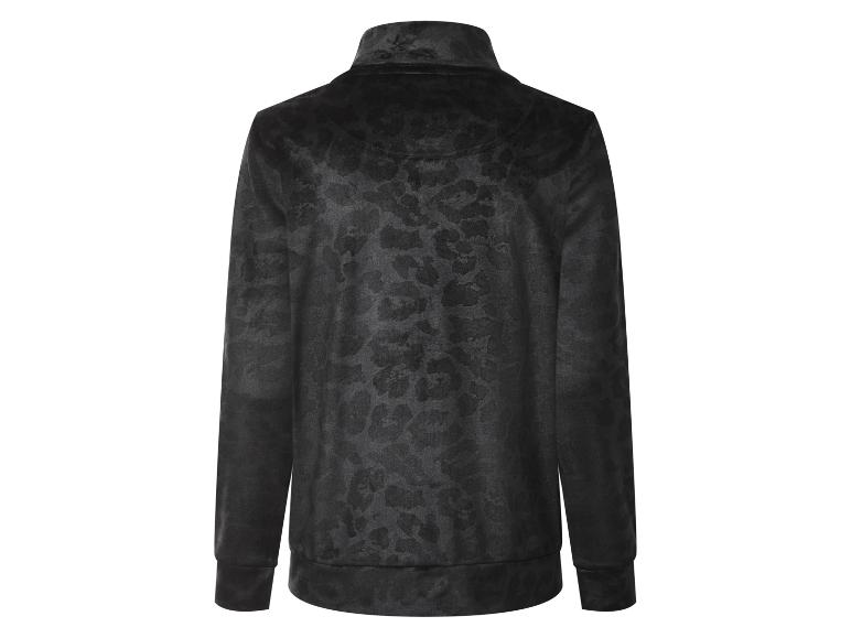 Čierna tepláková bunda s leopardím vzorom