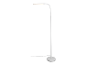 Biela stojacia lampa s integrovaným LED osvetlením.