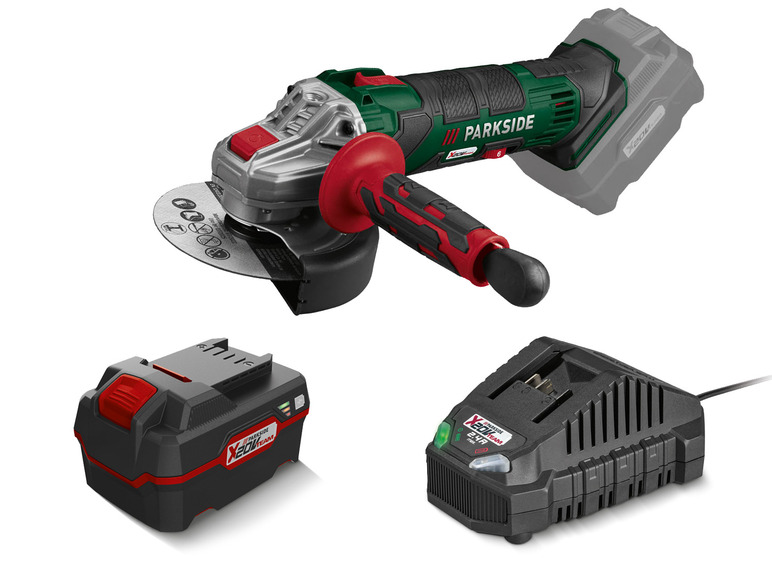 Prejsť na zobrazenie na celú obrazovku: PARKSIDE® Aku uhlová brúska 20 V PWSA 20-Li D4 + Akumulátor 20 V/4 Ah PAP 20 B3 + Aku nabíjačka PLG 20 C1 20 V 2,4 A – obrázok 1