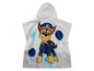 Sivá froté župan s kapucňou s Chaseom z Paw Patrol.