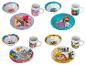 Sada misiek, tanierov a hrnčekov s motívmi Barbie, Gabby's Dollhouse, Tlapkovej patroly a Rubble & Crew.