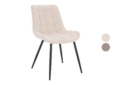 HOME DELUXE Čalúnená jedálenská stolička IKALO, 2 kusy