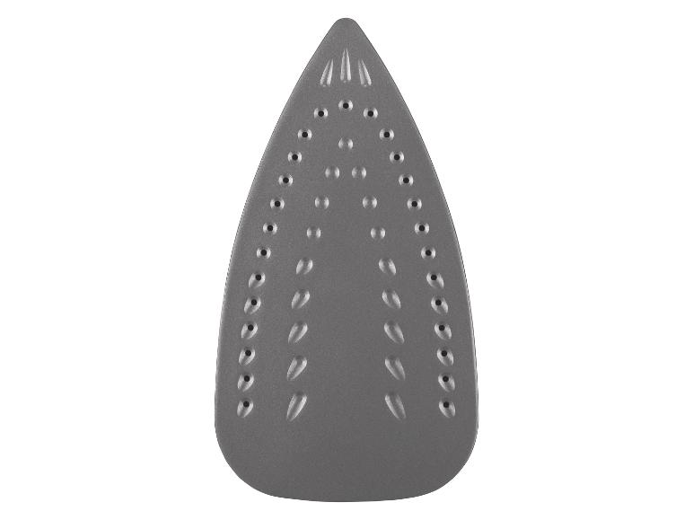 Podrážka žehličky: ergonomický dizajn, otvory na paru.