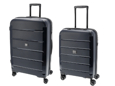 ESMARA® Cestovný kufor, 90 l + Príručný kufor, 30 l, čierny