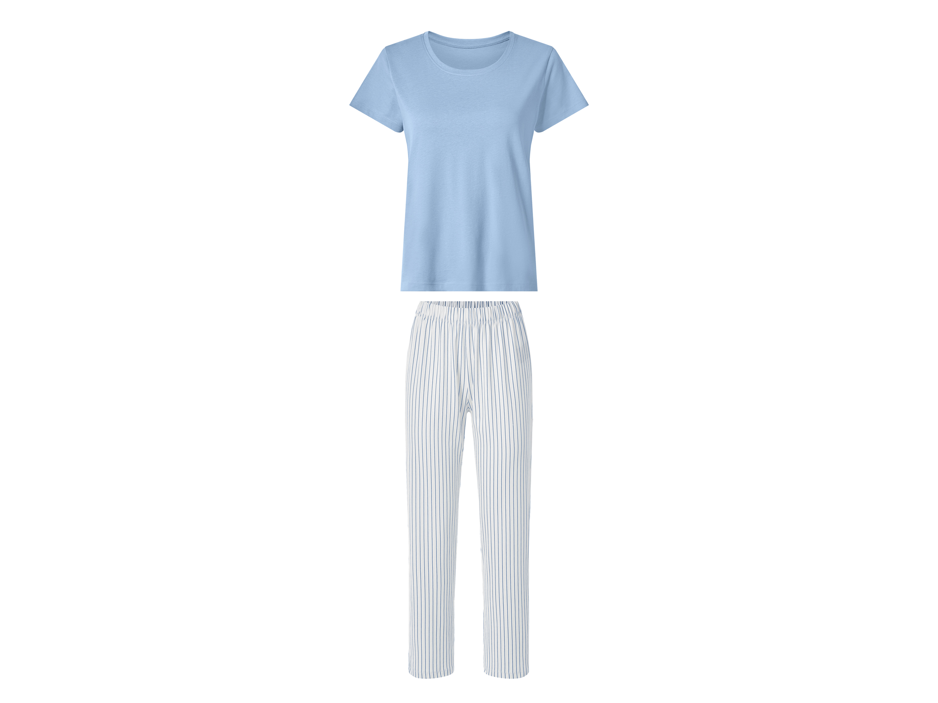 esmara® Dámske pyžamo (bledomodrá/biela, XS (32/34))