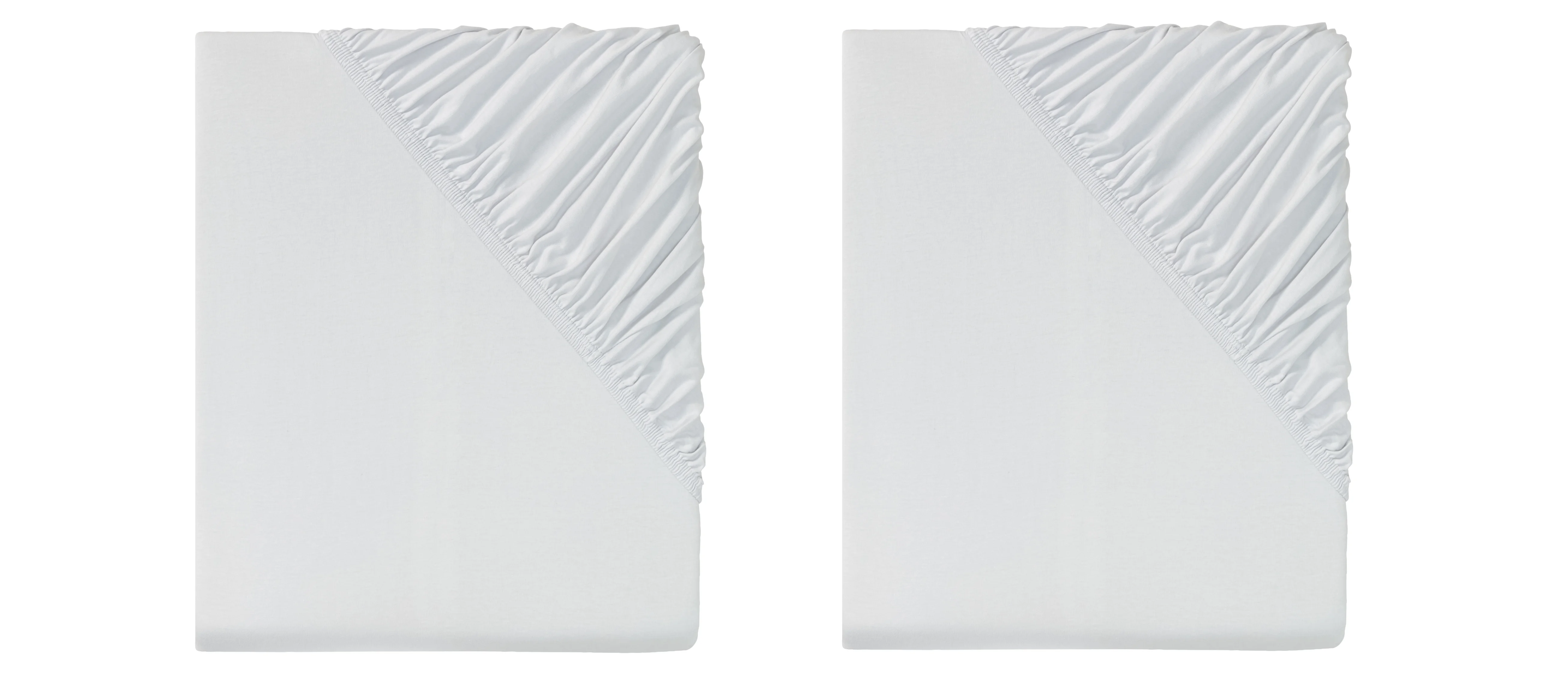 LIVARNO home Napínacia džersejová plachta, 90 – 100 x 200 cm, bledosivá, 2 kusy