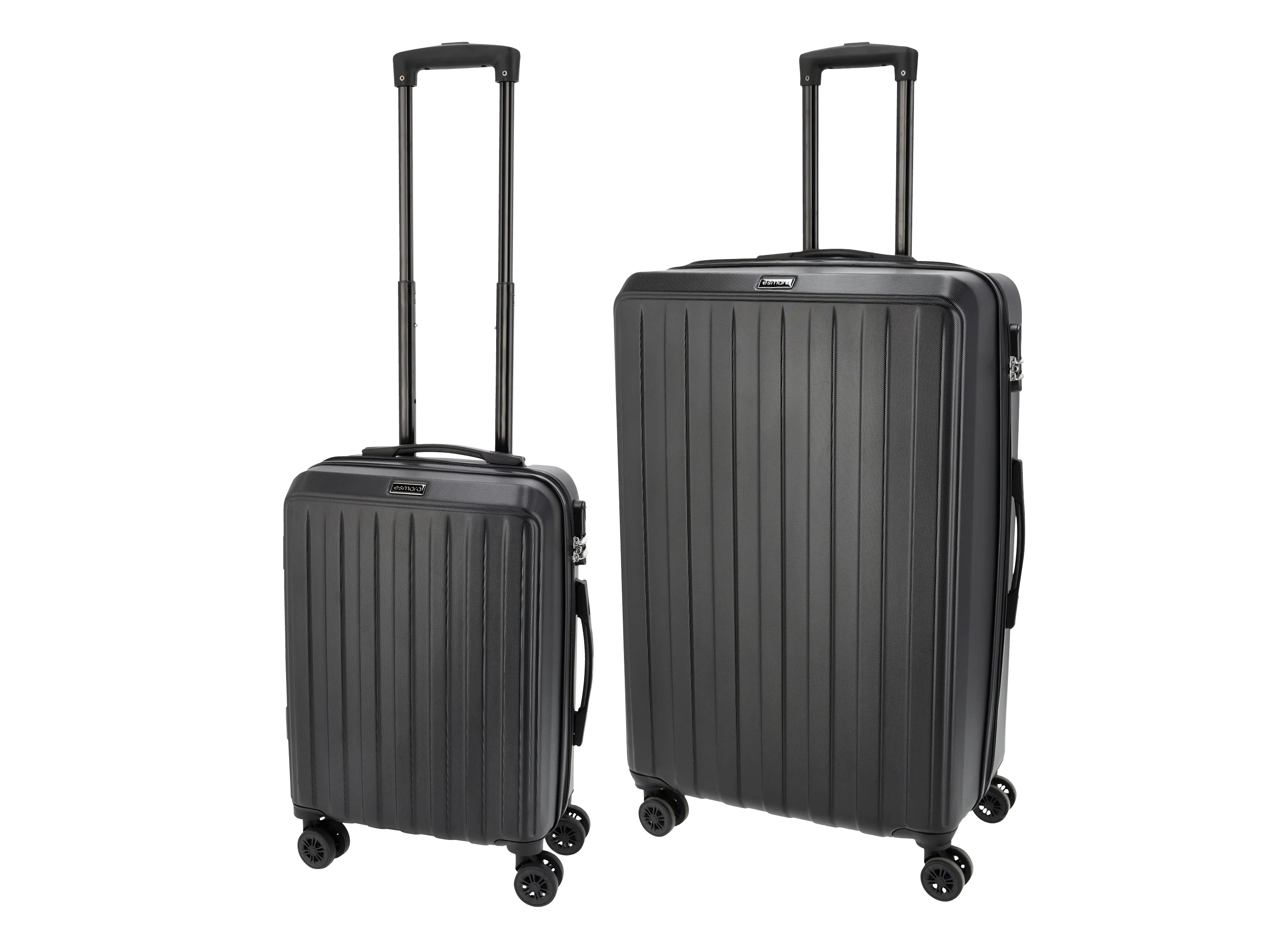 ESMARA® Cestovný kufor, 86 l, čierny + Príručný kufor, 30 l, čierny