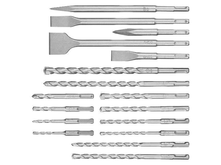 Sada sekáčov a vrtákov pre vŕtacie kladivá.