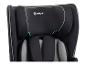 Tmavosivá detská autosedačka so sivými akcentmi a bielym logom