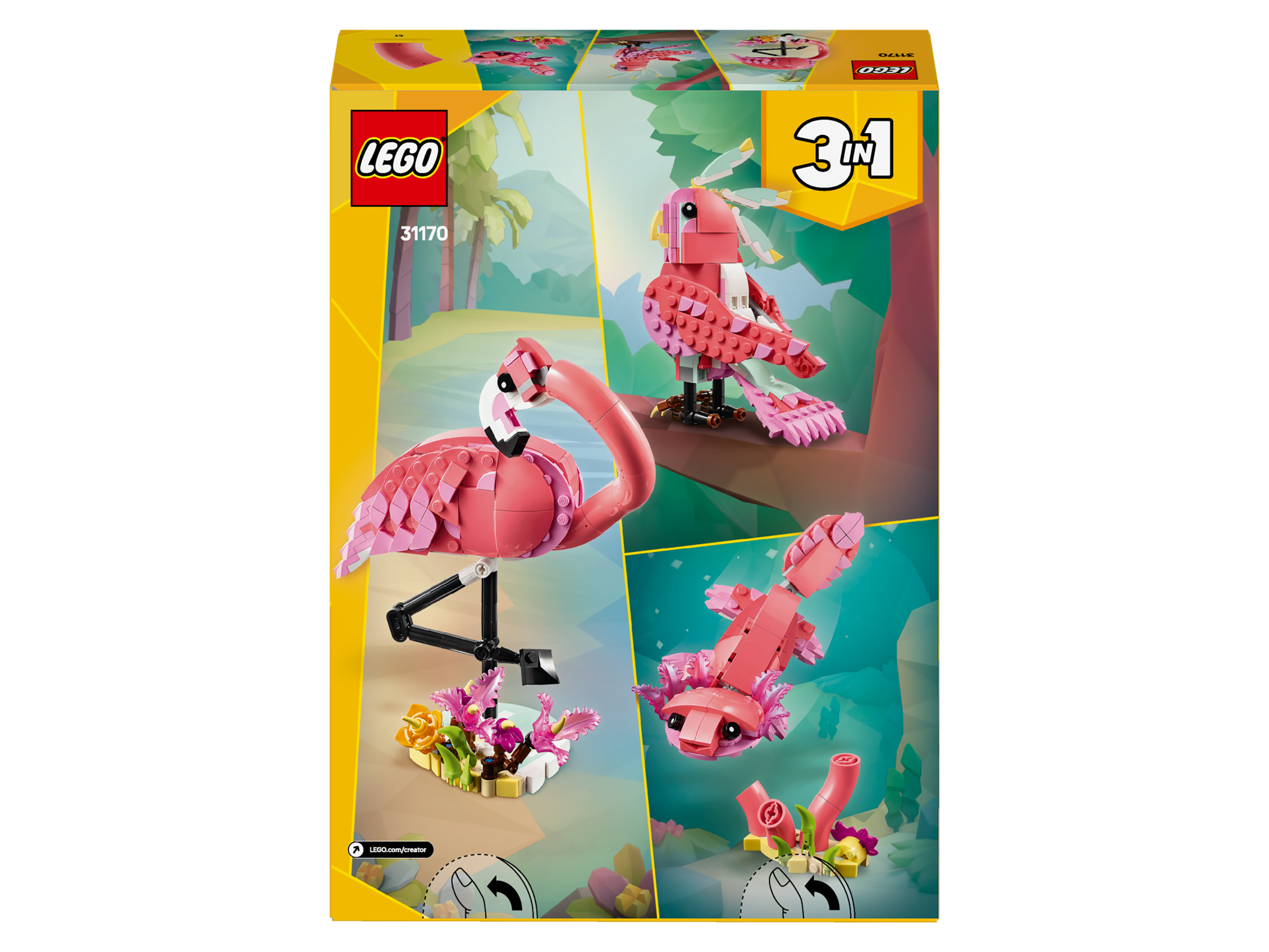LEGO® CREATOR 31170 Divoké zviera: Ružový plameniak