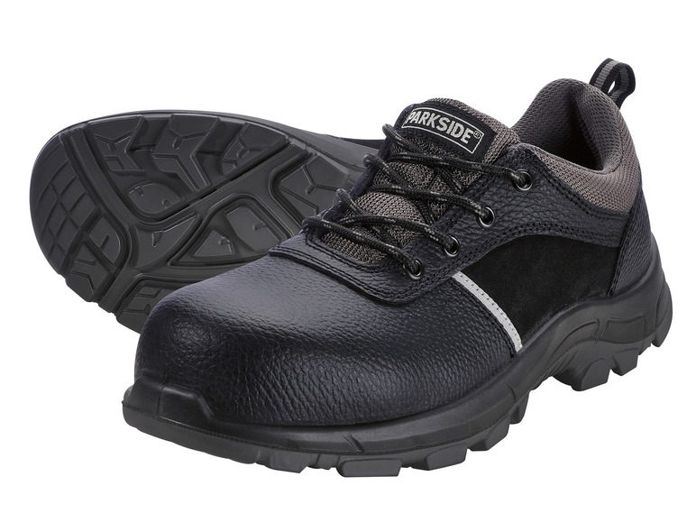 E-shop PARKSIDE® Pánska kožená bezpečnostná obuv S3 (41, čierna/sivá)