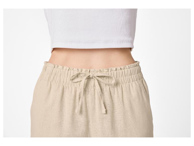 esmara® Dámske nohavice Wide Leg s ľanom Premium