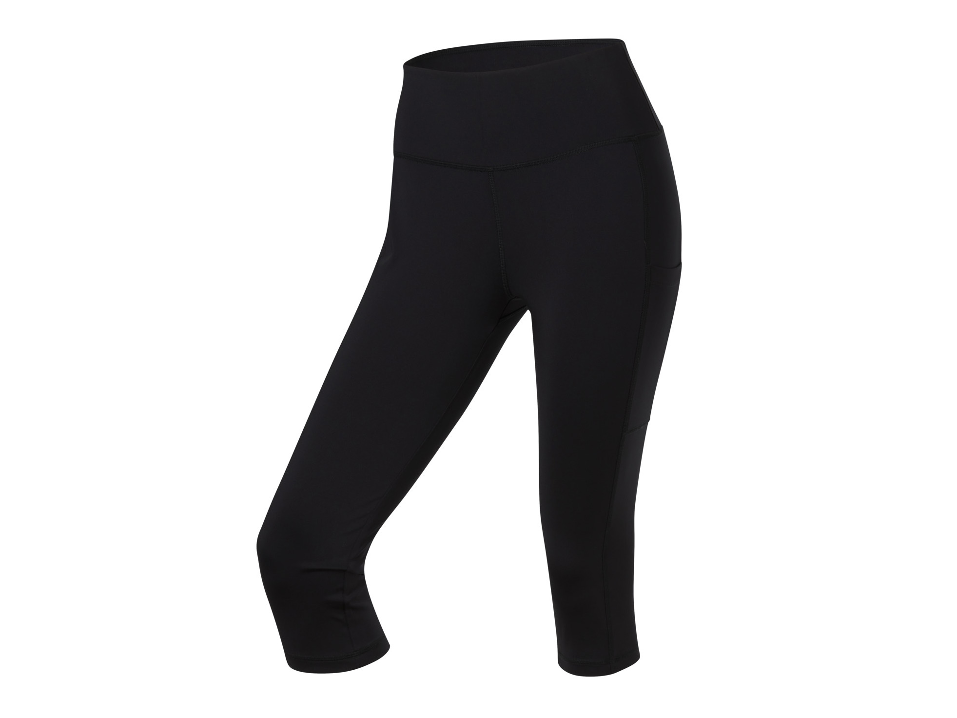 CRIVIT Dámske funkčné capri legíny (čierna, XS (32/34))