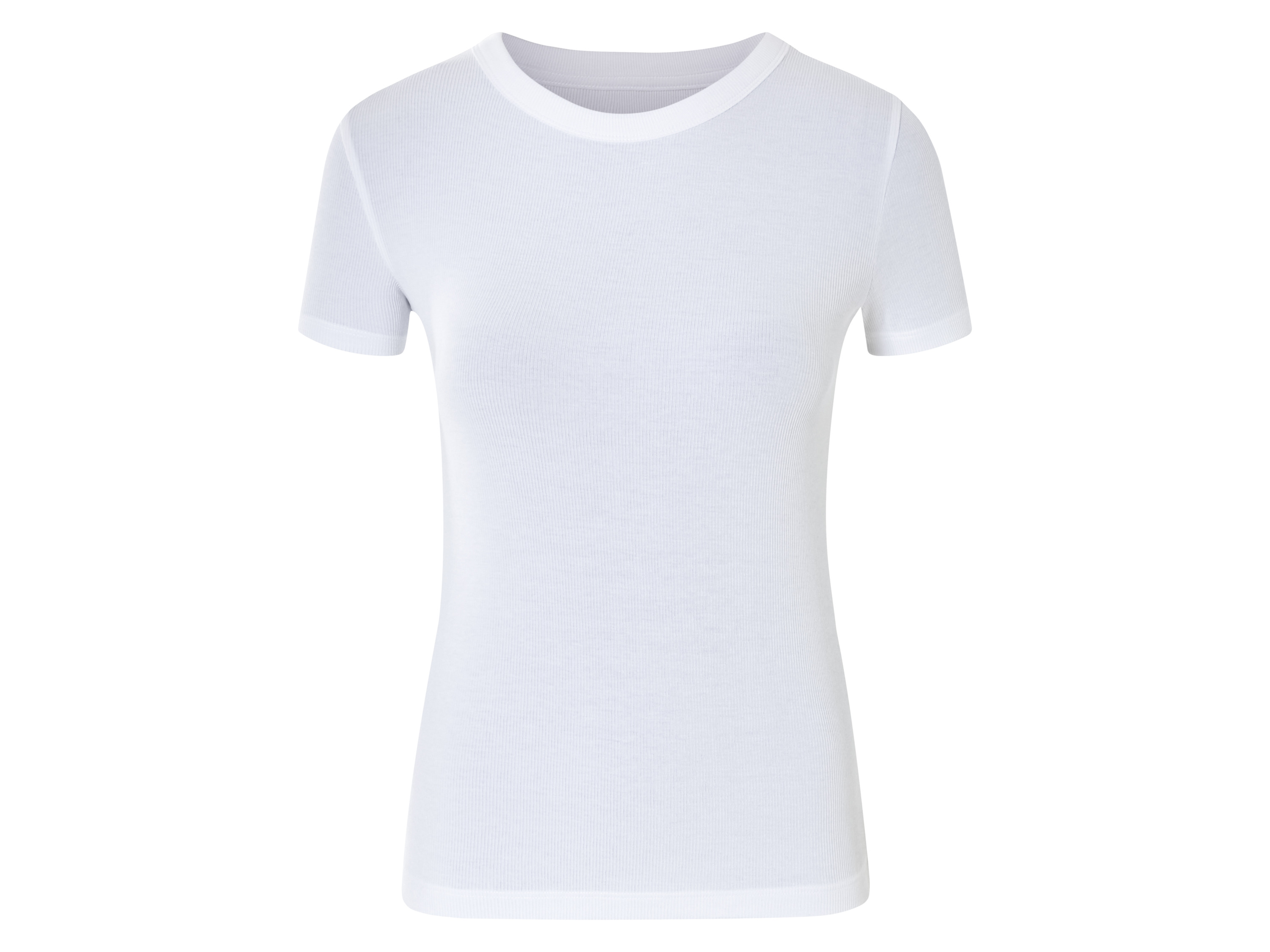esmara® Dámske rebrované tričko (L (44/46), biela)