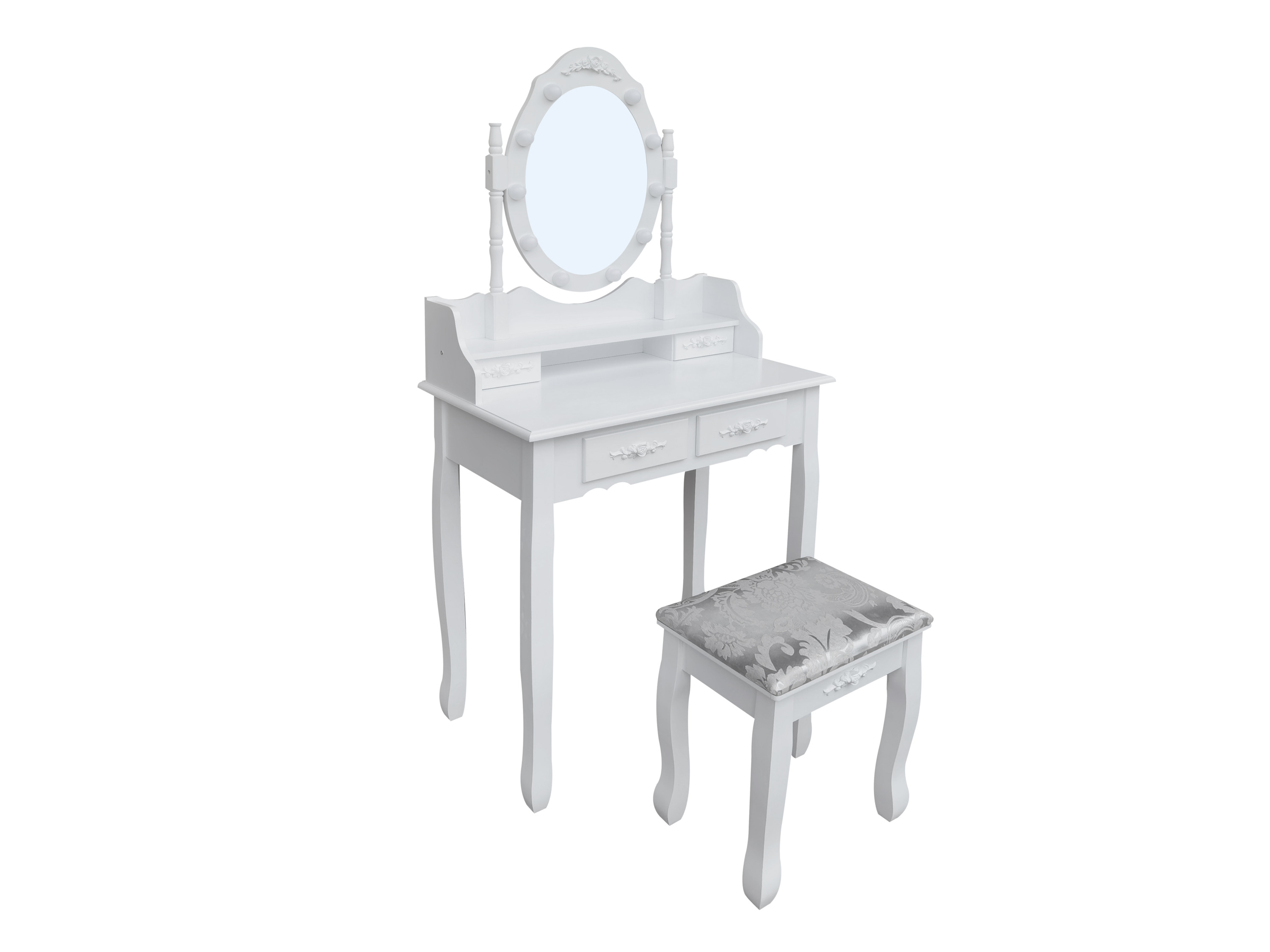 E-shop HOME DELUXE Toaletný stolík ROSY (biela)