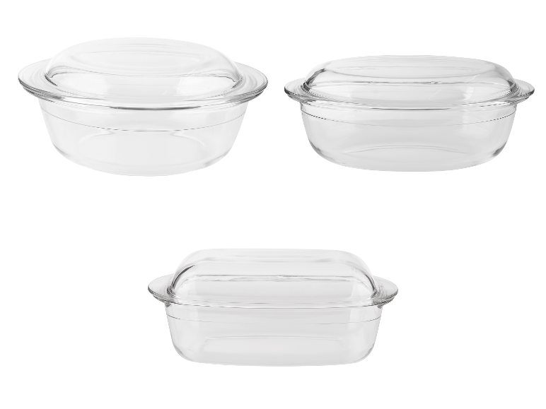 SILVERCREST® Sklenená zapekacia forma s pokrievkou