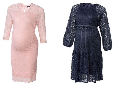 esmara® Dámske tehotenské šaty, z elastickej čipky